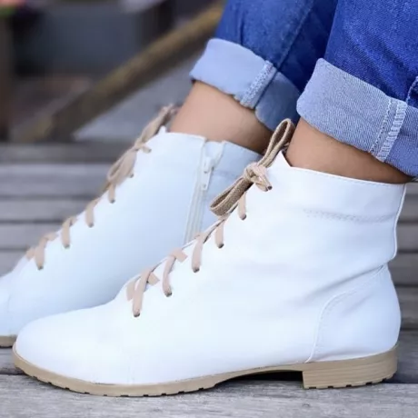 Bota 7502R Off White - Comprar em Liz Calçados