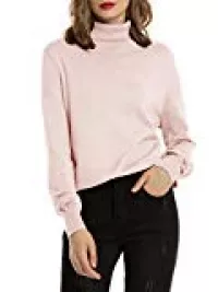 Woolen Bloom Rollkragenpullover Damen Strickpullover Stretch Pullover in Weich Feinstrick Elegant Stehkragen Strickpulli Langarm Rolli Sweater für Herbst Winter
