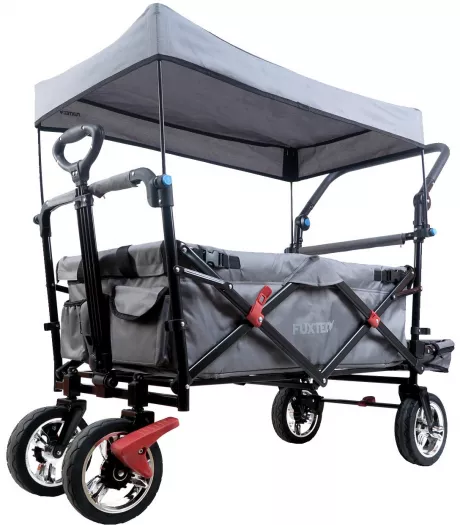 FUXTEC Bollerwagen FX-CT800 mit UV-geschütztem Sonnendach,Schiebegriff & Innenraumverlängerung | fuxtec.de