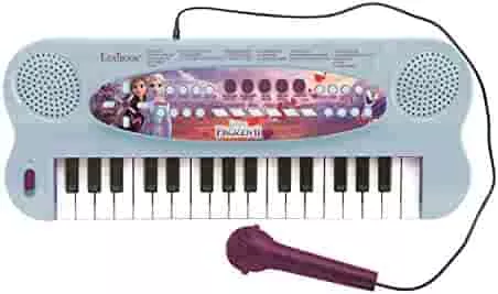 Lexibook K703FZ_50 Frozen 2 Die Eiskönigin ELSA Anna Olaf Elektronische Einhorn-Tastatur, 32-Tasten-Piano, Mikrofon zum Singen, 22 Demo-Songs, Batteriebetrieb, Blau/Violett: Amazon.de: Spielzeug
