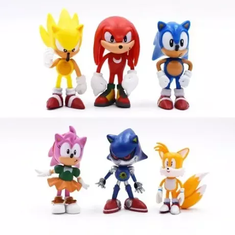 Coleção Action Figure Sonic -com 6 Bonecos *pronta Entrega*