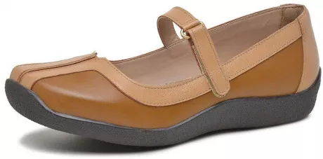 Sapato Sapatilha Feminina Couro Legítimo Linha Boneca Retrô Vintage Miuzzi - 2613 - Whisky - Feminino, Sapatos- na Calçados Masculinos e Femininos | Difranca Calçados