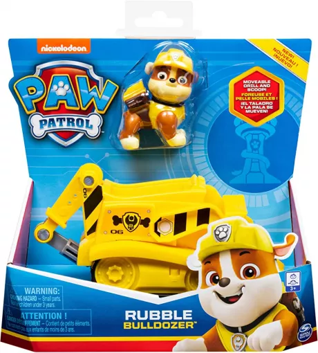 Paw Patrol Baustellen-Fahrzeug mit Rubble-Figur