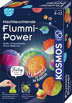 Kosmos 654108 Fun Science - Nachtleuchtende Flummi-Power, Stelle 20 kunterbunte Power-Bälle her, Experimentierset für Einsteiger: Experimentierkasten, 29 x 19.5 x 6.4 cm: Amazon.de: Spielzeug