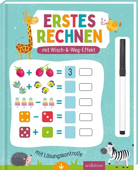 Erstes Rechnen: Endloser Lernspaß mit Wisch-&-Weg-Effekt | Übungen für Schulanfänger mit abwischbaren Stift : Amazon.de: Bücher