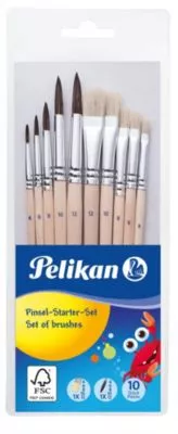 Pinsel Starterset Borsten- und Haarpinsel, 10 Stück, Pelikan | myToys