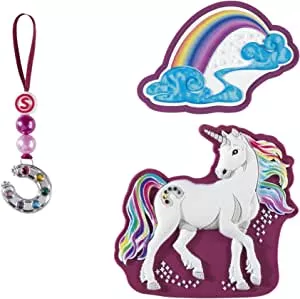 Step by Step Magic Mags Schleich® bayala® The Movie „Rainbow Unicorn“, 3-teilig, 2 Magnet-Applikationen und 1 Anhänger, als Ergänzung für den Schulranzen oder Vorschulrucksack, für Mädchen