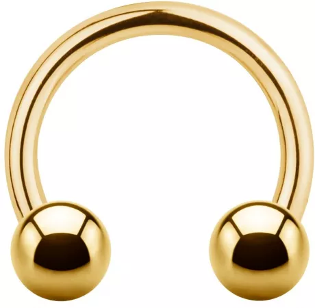 Piercing Hufeisen - Stahl - Gold