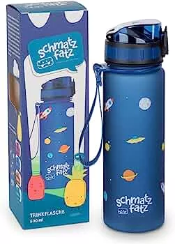 schmatzfatz Drinking Bottle 0.5 L, Sports Water Bottle for Hiking, School & Gym, Tasteless Water Bottle, Leak-Proof, Drinking Bottle with Fruit Infuser, BPA-Free, Navy : Amazon.de: Toys