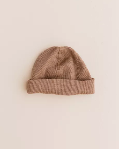 Unaduna Beanie Feinripp aus Wolle semla - Unaduna