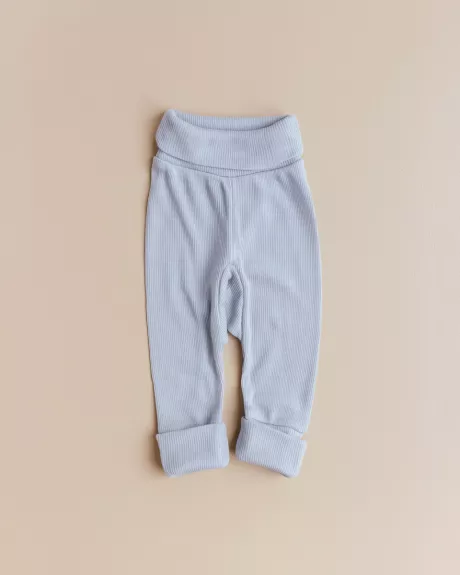 Unaduna Babyhose Feinripp aus Wolle/Seide - blue bird - Unaduna