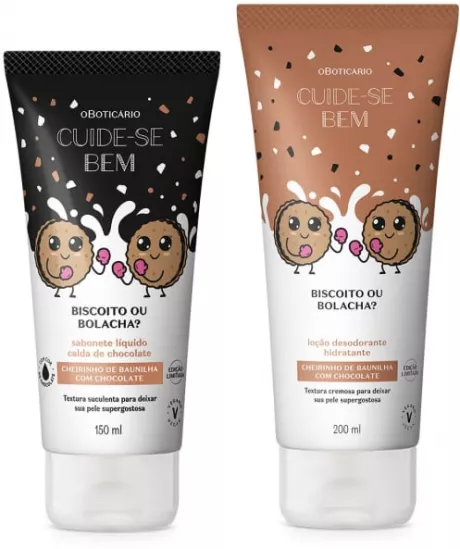 Combo Cuide-se Bem Biscoito ou Bolacha: Loção Hidratante Corporal 200ml + Sabonete Líquido 150ml | O Boticário