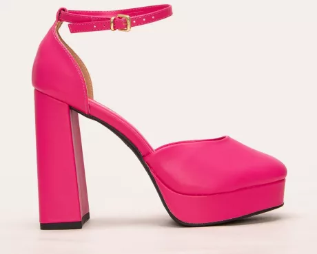 scarpin meia pata salto alto oneself pink - C&A