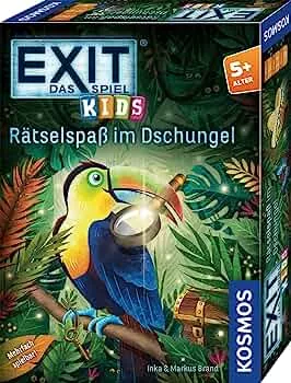 Kosmos 683375 EXIT - Das Spiel - Kids: Rätselspaß im Dschungel, Spannendes Kinderspiel ab 5 Jahre, aus der Escape Room Spiel Reihe, für 1-4 Kinder, mehrfach spielbar, Geschenk für Kindergeburtstag: Amazon.de: Spielzeug