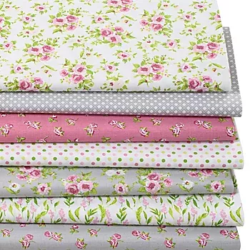 Patchwork- und Quiltpaket "Rosen", rosa/grün online kaufen | buttinette Bastelshop