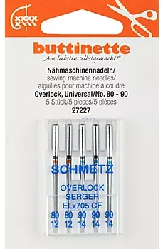 buttinette Overlock-Nähmaschinennadeln "Universal", Stärke: 80 - 90, Inhalt: 5 Stück online kaufen | buttinette Bastelshop