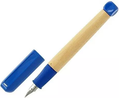 Lamy abc Füllhalter 009 – Füller aus Ahornholz und Kunststoff in der Farbe Blau – Stahlfeder, poliert - Federstärke A (Anfänger), 1 Stück (1er Pack) : Amazon.de: Bürobedarf & Schreibwaren