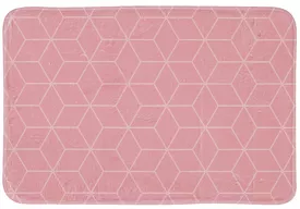 Tapete de Banheiro Espressione Geo Rosa 40x60cm Mabruk | Leroy Merlin