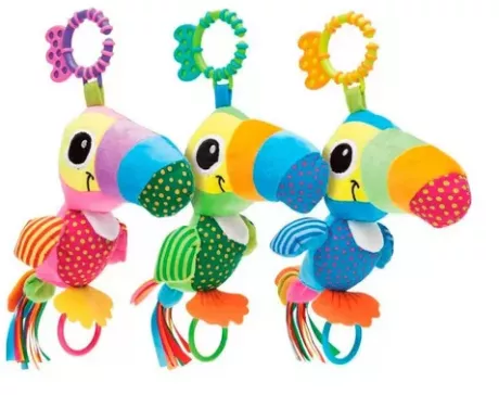 Brinquedo De Bebê Chocalho Mordedor Pelúcia Tucano Zuzu Buba | MercadoLivre