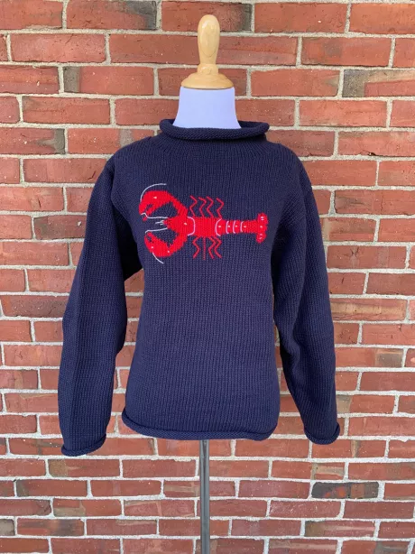 Ladies Navy Lobster Sweater