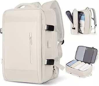 Mochila WONHOX grande para viagem, C1 - bege, Large-LL | Amazon.com.br