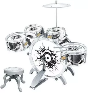 Bateria Infantil Grande com Banco VB410 - VIPIMPORT - Bateria / Tambor de Brinquedo - Magazine Luiza