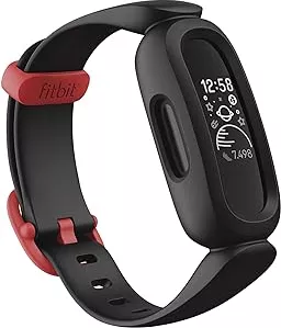 Fitbit Ace 3 Activity Tracker for Kids with Animated Clock Faces, Up to 8 days battery life & water resistant up to 50 m ,Black/Red : Amazon.de: Sport & Freizeit