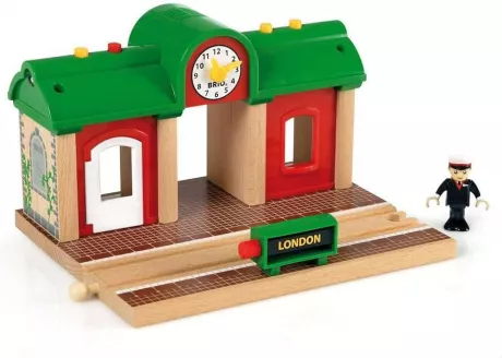 BRIO World 33578 Sprechender Bahnhof Eisenbahn Zubehör mit Aufnahmefunktion - Kleinkinderspielzeug empfohlen ab 3 Jahren: Amazon.de: Spielzeug