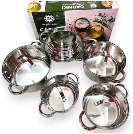 Jogo de Panela 9 pc inoxidável (R$ 227,99)