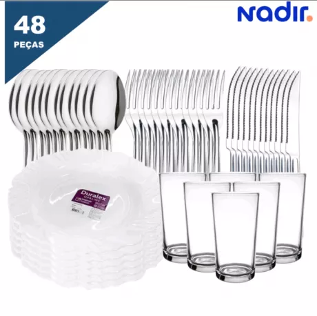 Jogo prato copo talher 36pc (R$ 125,99)