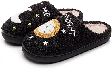 MoneRffi Pantoffeln Damen Plüsch Winter Hausschuhe, Warme Fluffy rutschfest Plüschschuhe Schlappen, Cartoon Bequem Lustige Herren Weiche Slippers for Indoor Outdoor : Amazon.de: Fashion