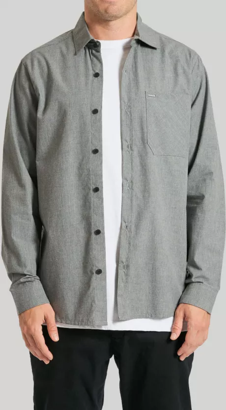 Camisa Manga Longa Hurley Geneve Cinza – G