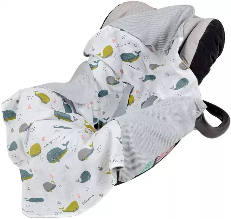Einschlagdecke für Kinderwagen Babyschale