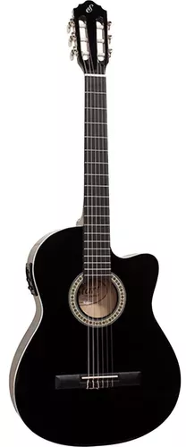 Violão eletroacústica Giannini Start NF-14 CEQ para destros preta bordo escurecido verniz brilhante | MercadoLivre