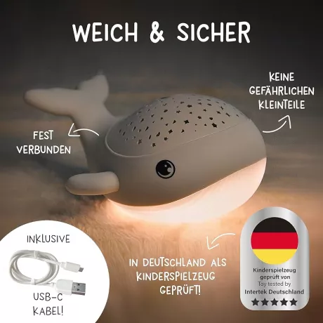 MegaLight Nachtlicht Baby Sternenhimmel | 2in1 Sternenhimmel Projektor Baby + Nachtlicht | warmweißes Nachtlicht & RGB Sternenprojektor in 3 Farben | Sternenprojektor Nachtlicht Kinder | WILLY WHALE : Amazon.de: Beleuchtung
