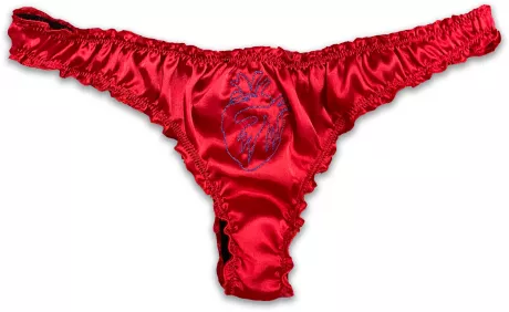 Ruby Red Silk Ruffle Thong – This Belongs To