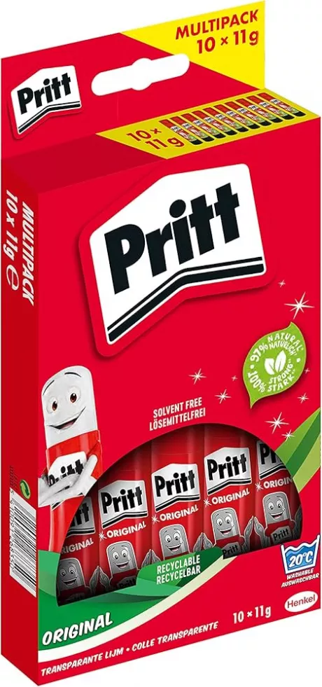 Pritt Klebestift, sicherer und kinderfreundlicher Kleber für Kunst und Bastelarbeiten, starker Klebstoff für Schule & Bürobedarf, 10x11g Pritt Stift : Amazon.de: Küche, Haushalt & Wohnen