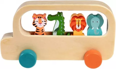 Rex London Wooden Bus Toy