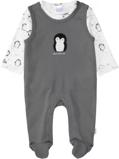 LITTLE ONE Strampler-Set Pinguin | in Grau | BabyOne