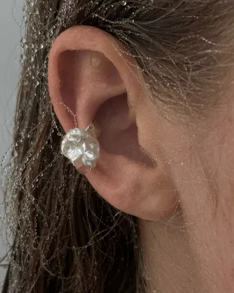 Keshi Pearl Earcuff — mussels and muscles