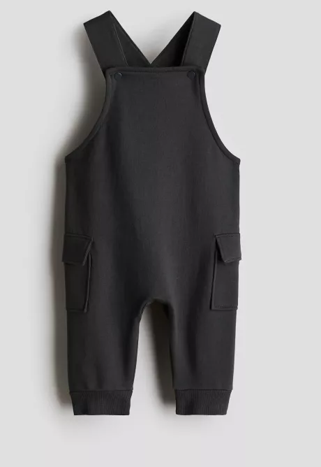 Latzhose aus Sweatstoff - Dunkelgrau - Kids | H&M DE