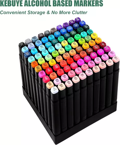 Kebuye Alcohol Marker Set, Alcohol Twin Marker 100 Colours, Chisel & Fine Double Tips, Alcohol Permanent Marker, Graffiti Pens for Manga, Design, Painting, Drawing : Amazon.de: Home & Kitchen