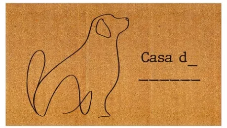 Capacho personalizado: Golden - tapete em fibra natural de coco