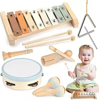 Musikinstrumente für Kinder Kinderspielzeug ab 3 Jahre holzspielzeug Trommel Xylophone für Kinder Baby Musikspielzeug Montessori Spielzeug ab 3 Jahre: Amazon.de: Musikinstrumente & DJ-Equipment