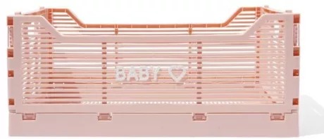 Buchstabentafel-Klappkiste, recycelt, M, rosa - HEMA