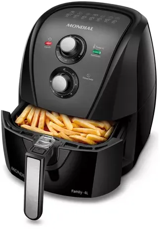 Fritadeira Sem Óleo Air Fryer 4l Mondial Preto 1500w Afn-40-bft | Frete grátis