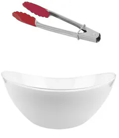 Saladeira Oval Branca Com Pegador | Leroy Merlin