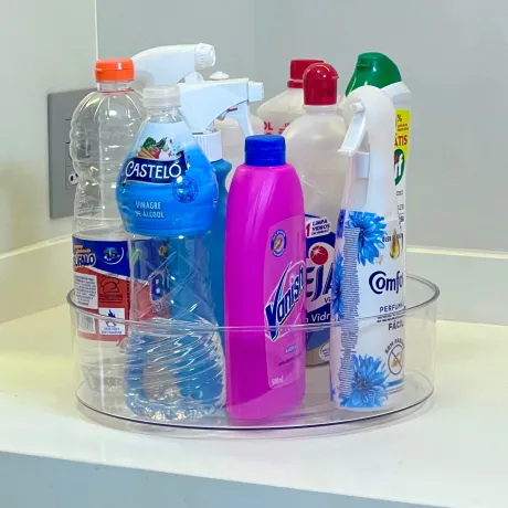 Organizador Giratório Transparente – Ela Decora