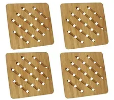 Kit 4 Descansos De Panela Bambu Jogo Redondo 20cm Mimo Style | MercadoLivre