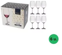 Jogo 6 Taças Cristal Titanium Vinho Tinto 580ml | Frete grátis